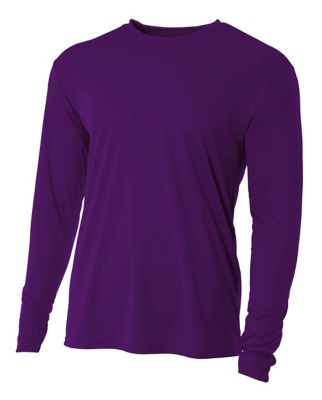 A4 Youth Cooling Performance Long Sleeve Crew Neck Shirt
