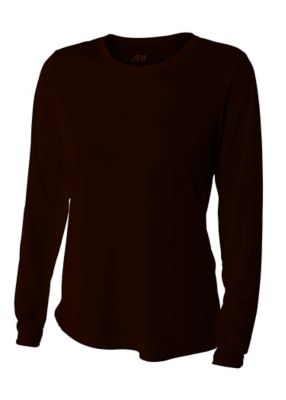 A4 Women's Cooling Performance Long Sleeve Crew Neck Shirt