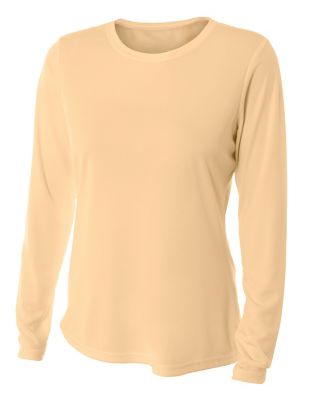 A4 Women's Cooling Performance Long Sleeve Crew Neck Shirt