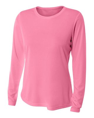 A4 Women's Cooling Performance Long Sleeve Crew Neck Shirt