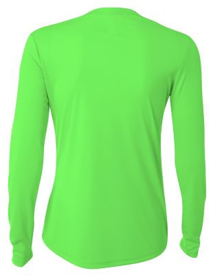 Image showing 1 th A4 Women's Cooling Performance Long Sleeve Crew Neck Shirt