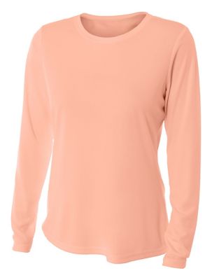 A4 Women's Cooling Performance Long Sleeve Crew Neck Shirt