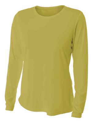 A4 Women's Cooling Performance Long Sleeve Crew Neck Shirt