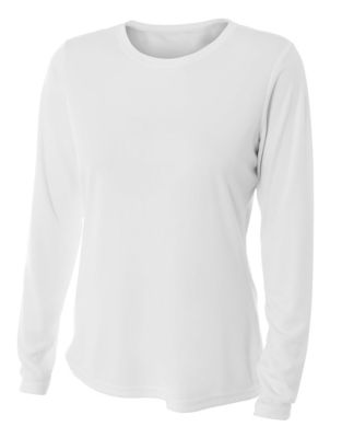 A4 Women's Cooling Performance Long Sleeve Crew Neck Shirt