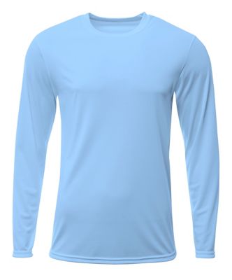 Image showing 0 th A4 A4 Men's SPRINT Moisture-Wicking Performance Crew Neck Long-Sleeve T-Shirt
