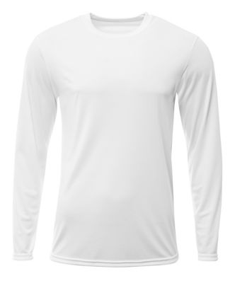 A4 Men's SPRINT Moisture-Wicking Performance Crew Neck Long-Sleeve T-Shirt
