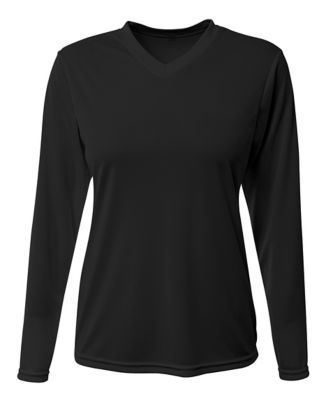 A4 Women's SPRINT Performance V-Neck Long-Sleeve T-Shirt