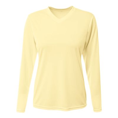 A4 Women's SPRINT Performance V-Neck Long-Sleeve T-Shirt
