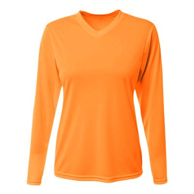 A4 Women's SPRINT Performance Long Sleeve V-Neck Tee