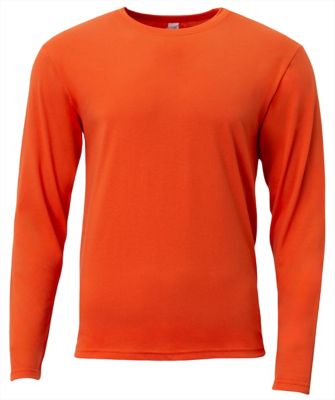 A4 Men's Moisture-Wicking Technology SOFTEK Crew Neck Long-Sleeve T-Shirt