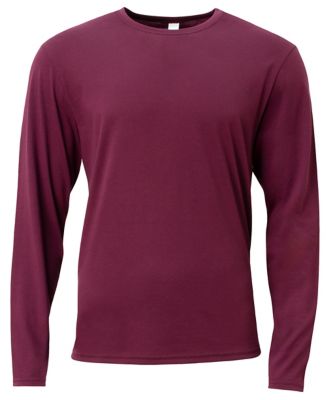 Image showing  Men s Softek Moisture-Wicking Crew Neck Long-Sleeve T-Shirt