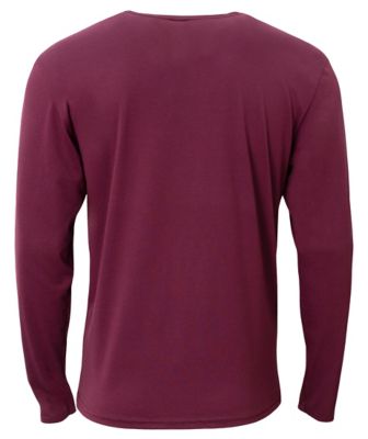 Image showing  Men s Softek Moisture-Wicking Crew Neck Long-Sleeve T-Shirt