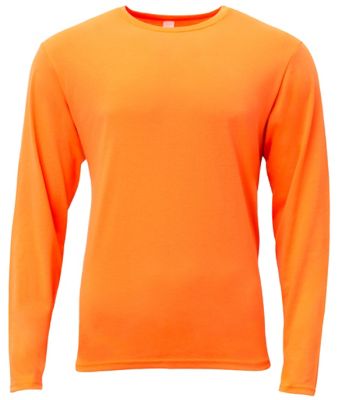 A4 Men s Softek Moisture-Wicking Crew Neck Long-Sleeve T-Shirt