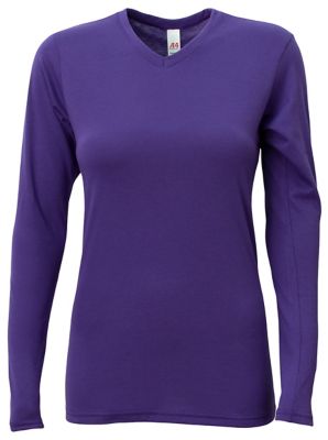 A4 Women's SOFTEK Long Sleeve V-Neck Shirt