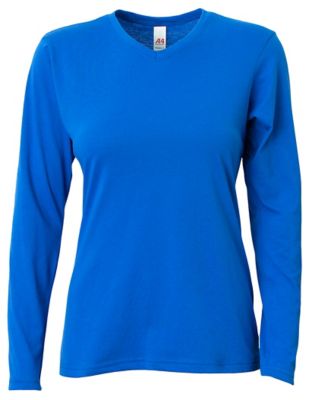 A4 Women's SOFTEK Long Sleeve V-Neck Shirt