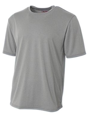 A4 Youth TOPFLIGHT Heather Short Sleeve Crew Neck Shirt