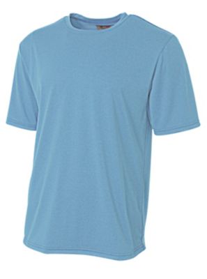 A4 Youth TOPFLIGHT Heather Short Sleeve Crew Neck Shirt