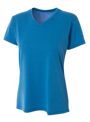 A4 Women's TOPFLIGHT Heather Shirt Sleeve V- Neck Shirt at Tractor