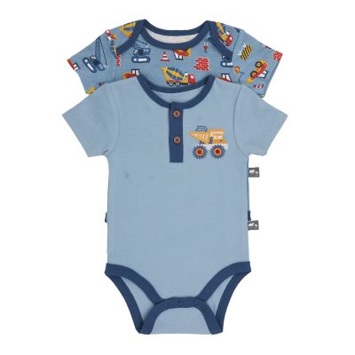 Rugged Bear Infant Boys' Short Sleeve Bodyshirt Set with Truck Graphic, 2 pc.