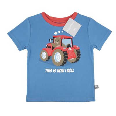 Rugged Bear Toddler Boy's Short Sleeve T-Shirt, "How I Roll"