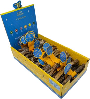 Image showing  Natural Honey-Coated Water Buffalo Bully Sticks Bulk Dog Treat, 6 in.