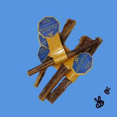 Image showing  Natural Honey-Coated Water Buffalo Bully Sticks Bulk Dog Treat, 6 in.
