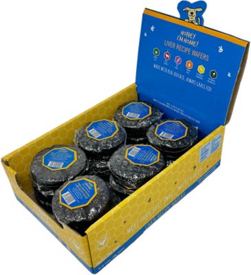 Image showing  Natural Honey Coated Water Buffalo Liver Recipe Wafers Bulk Dog Treat