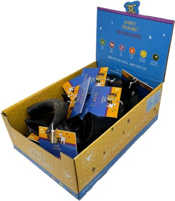 Image showing  Natural Honey Coated Water Buffalo Medium Horn Bulk Dog Treat