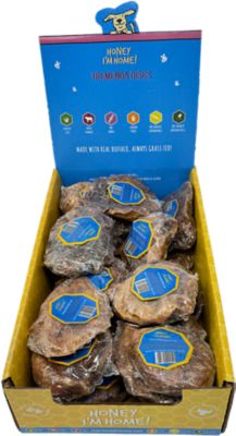 Honey I'm Home Natural Honey Coated Water Buffalo Tremenda Discs Bulk Dog Treat