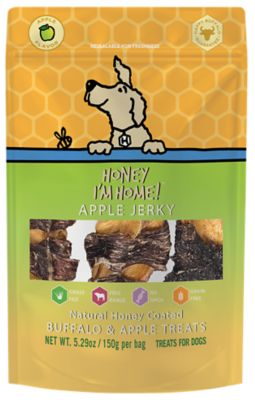 Honey I'm Home Natural Honey Coated Water Buffalo Apple Jerky Dog Treat