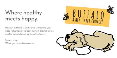 Image showing  Natural Honey Coated Water Buffalo Apple Jerky Dog Treat