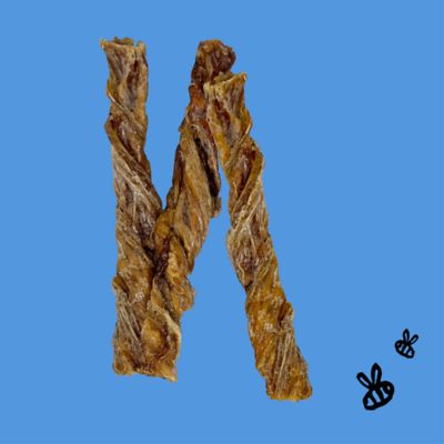 Image showing  Natural Honey Coated Water Buffalo Tremenda Twists Dog Treat