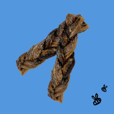 Image showing  Natural Honey Coated Water Buffalo Braided Gullet Dog Treat