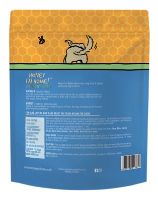 Image showing  Natural Honey Coated Water Buffalo Crunchy Ears Dog Treat, 4 pk.