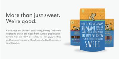 Image showing 7 th Honey I'm Home Natural Honey Coated Water Buffalo Mega Muncher Variety Pack Dog Treat