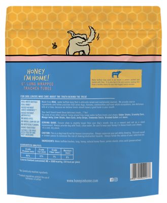 Image showing  Natural Honey Coated Water Buffalo 6 in. Wheezy Wraps Dog Treat