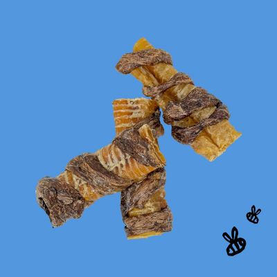 Image showing  Natural Honey Coated Water Buffalo 6 in. Wheezy Wraps Dog Treat