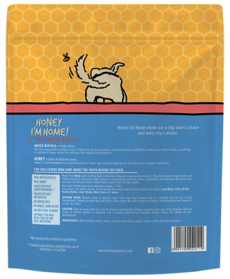Image showing  Natural Honey Coated Water Buffalo 6 in. Collagen Strips Dog Treat