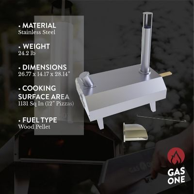 Image showing  12 in. Wood Pellet Portable Pizza Oven