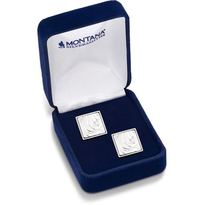 Image showing  Classic Engraved Cuff Links, Silver, 2 pc.