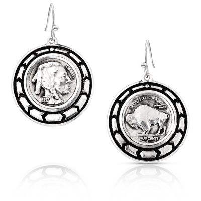 Montana Silversmiths Buffalo Plains Earrings, ER5974