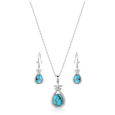 Montana Silversmiths Turquoise Revival Jewelry Set