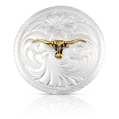 Montana Silversmiths Classic Montana Scarf Slide with Longhorn