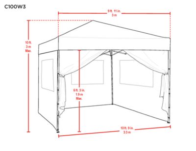Image showing  10 x 10 Commercial Pip Up with Enclsure Kit