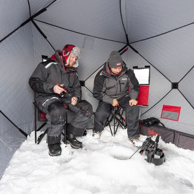 Image showing  3-Person QuickFish 3HD Pop-Up Portable Shelter, Red/Black