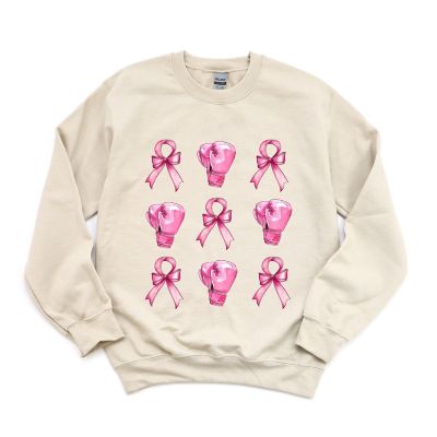 Simply Sage Market Women's Coquette Breast Cancer Collage Sweatshirt