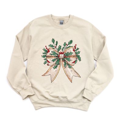 Simply Sage Market Women's Holly Leaves Coquette Sweatshirt