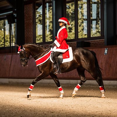 Image showing  Santa Helmet Cap, Red/White