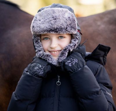 Horze Noa Kids Fleece Lined 3 Finger Winter Gloves