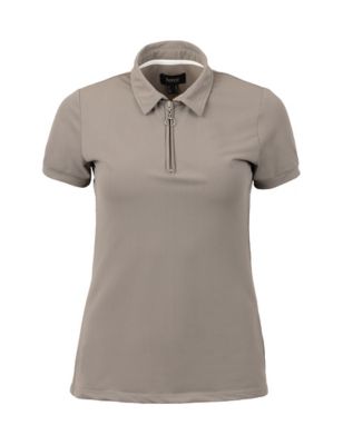 Horze Women's Willow Stretch Collar Neck Short-Sleeve Polo Shirt